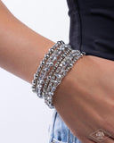 Paparazzi Jewelry ICE Knowing You - Silver Bracelet