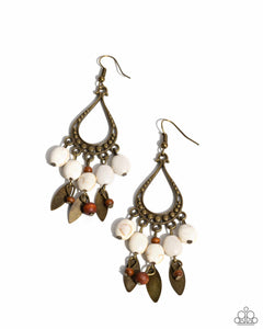 Paparazzi Jewelry Adobe Air - Brass Earrings - Pure Elegance by Kym