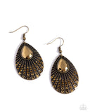 Paparazzi Jewelry Urban Relic - Brass Earrings - Pure Elegance by Kym