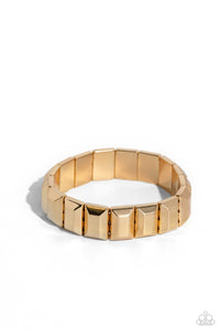 Paparazzi Jewelry Chunky Champion - Gold Men's Bracelet