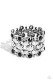 Paparazzi Jewelry Hammered Headliner - Black Bracelet