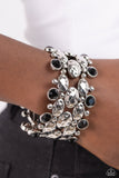 Paparazzi Jewelry Hammered Headliner - Black Bracelet