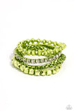 Paparazzi Jewelry Punk Pattern - Green Bracelet - Pure Elegance by Kym