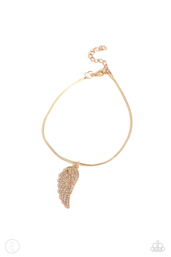 Paparazzi Jewelry Angelic Accent - Gold Anklet