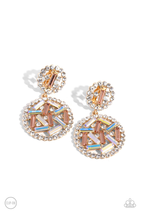 Paparazzi Jewelry Gasp-Worthy Glam - Gold Earrings