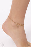 Paparazzi Jewelry Solo Sojourn - Gold Anklet