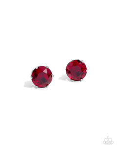 Paparazzi Jewelry Breathtaking Birthstone - Red Earrings - Pure Elegance by Kym