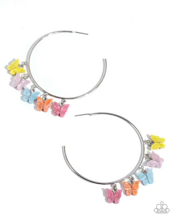 Paparazzi Jewelry Bemusing Butterflies - Multi Hoop Earrings - Pure Elegance by Kym