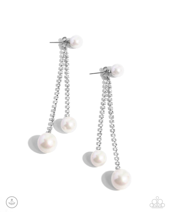 Paparazzi Jewelry Give Us A PEARL! - White Earrings