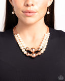 Paparazzi Jewelry Ballroom Balance - Copper Necklace - Pure Elegance by Kym