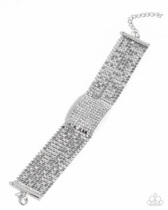 Paparazzi Jewelry Disco Dame - White Bracelet