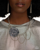 Paparazzi Jewelry Deconstructed Denim - Blue Necklace - Pure Elegance by Kym