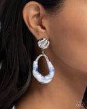 Paparazzi Jewelry High-Sheen Swirls - Blue Earrings - Pure Elegance by Kym