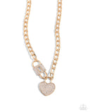 Paparazzi Jewelry Lock Up Your Love - Gold Necklace