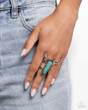 Paparazzi Jewelry Longhorn Luxe - Blue Ring