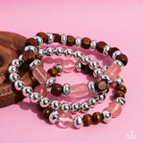 Paparazzi Jewelry DIVERSIFIED Wood - Pink Bracelet