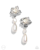 Paparazzi Jewelry Esteemed Elite - White Clip-On Earrings