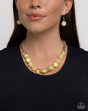 Paparazzi Jewelry Opulent Opacities - Yellow Necklace