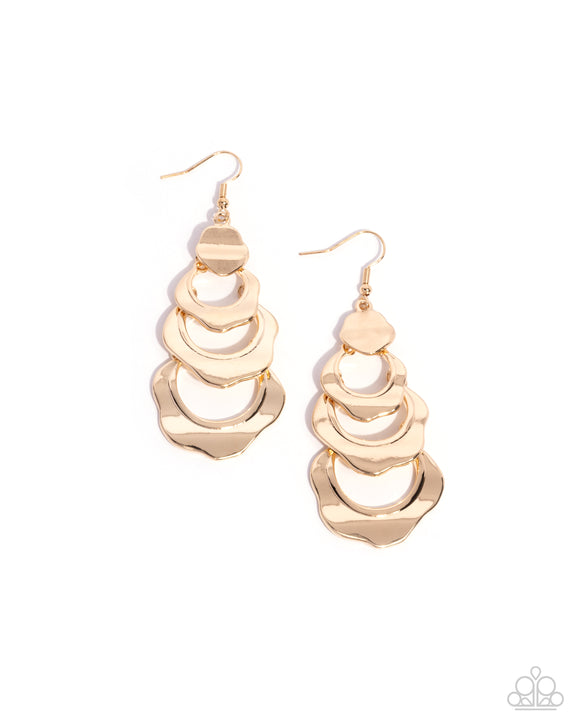 Paparazzi Jewelry Layered Labor - Gold Earings