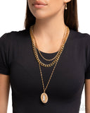 Paparazzi Jewelry Edgy Empire - Gold Necklace