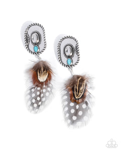 Paparazzi Jewelry Feathered Fairy Tale - Brown Earrings