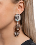 Paparazzi Jewelry Feathered Fairy Tale - Brown Earrings