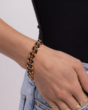 Paparazzi Jewelry Painted Prelude - Black Bracelet