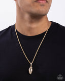 Paparazzi Jewelry Football Future - Gold Men's Necklace