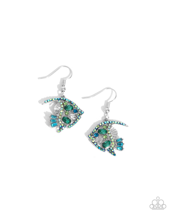 Paparazzi Jewelry Fancy Free Fish - Green Earrings