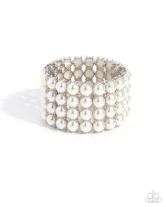 Paparazzi Jewelry Ombre' Overture - White Bracelet