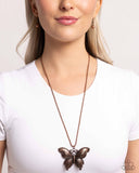 Paparazzi Jewelry Aerial Attraction - Copper Butterfly Necklace