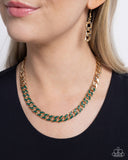 Paparazzi Jewelry Painted Problem - Green Necklace