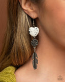 Paparazzi Jewelry Free-Spirited Fame - White Earrings