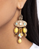 Paparazzi Jewelry Inspired Interval - Yellow Earrings