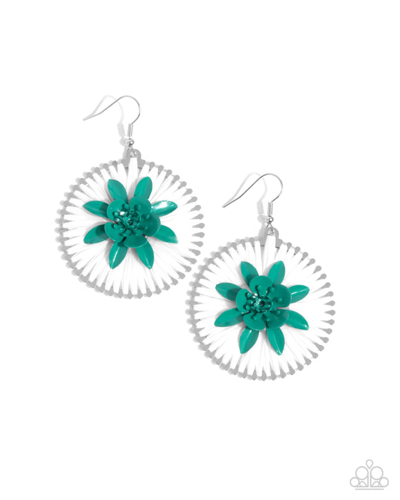 Paparazzi Jewelry Dancing Daydream - Green Earrings