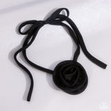 Paparazzi Jewelry Rosette Reality - Black Choker Necklace