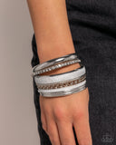 Paparazzi Jewelry Smoldering Stack - Silver Bracelets