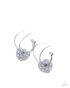 Paparazzi Jewelry Valentines Valor - White Earrings