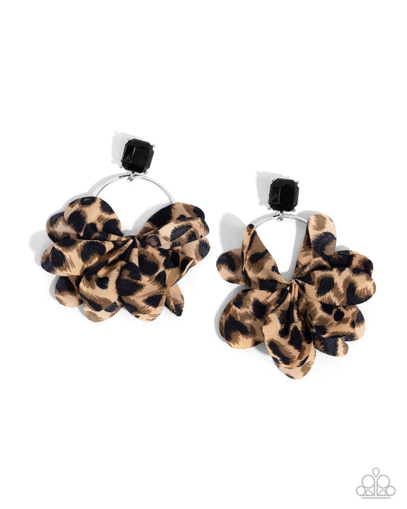 Paparazzi Jewelry Charming Cheetah - Black Earrings