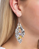 Paparazzi Jewelry Hammered Hemisphere - Yellow Earrings