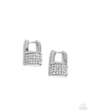 Paparazzi Jewelry Locked Luxury - White Earrings