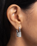 Paparazzi Jewelry Locked Luxury - White Earrings