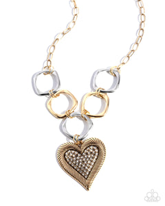 Paparazzi Jewelry Focused Affection - Gold Necklace