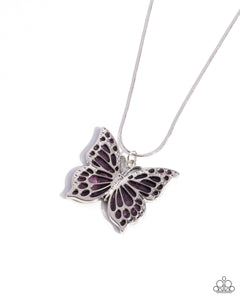 Paparazzi Jewelry Magical Metamorphosis - Purple Butterfly Necklace