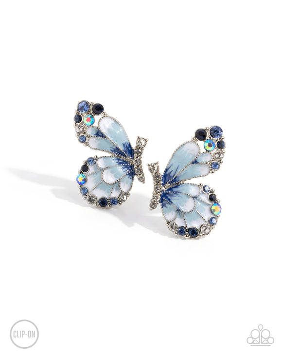 Paparazzi Jewelry Decadent Descent - Blue Earrings