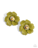 Paparazzi Jewelry Organic Growth - Green Earrings