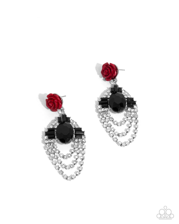 Paparazzi Jewelry Rosy Rave - Red Earrings