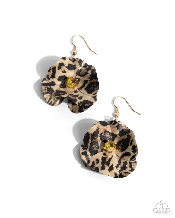 Paparazzi Jewelry Legendary Leopard - Yellow Earrings