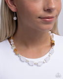 Paparazzi Jewelry Crackling Chic - White Necklace
