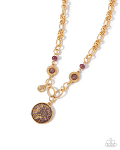 Paparazzi Jewelry FLECKS Big Thing - Purple/Gold Necklace